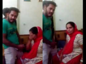 Pakistani auntie gives street boys a blowjob