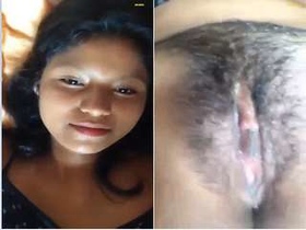 Exclusive cute girl reveals her tight pussy