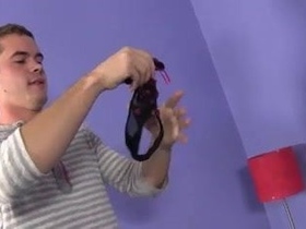 Inhaling MILF's panties before taking them off