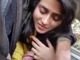Real sex video of a woman giving a blowjob in a car on Valentine's Day