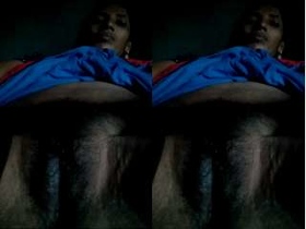 Lustful Indian aunty bares her breasts and pussy in part 2