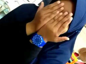 Chubby Indian girl enjoys self-pleasure with her fingers