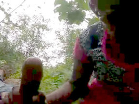 Desi couple enjoys outdoor sex in public place