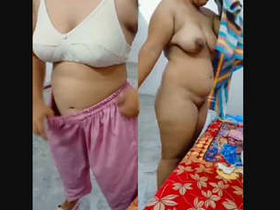 Desi wife in lingerie gets recorded after sex