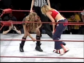Nude submission in wrestling video