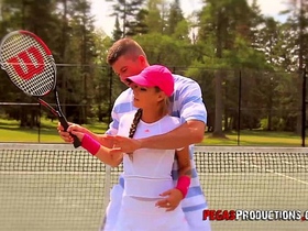 French tennis player gets a hardcore lesson