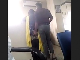 Boss takes charge by grabbing employee's butt