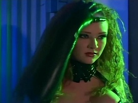 Latex-clad redhead enjoys hardcore sex with gloves