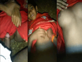 Petite Indian teen gets wild in the forest with customer