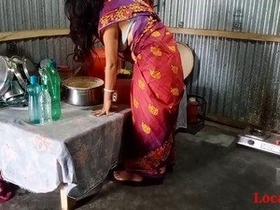 Cute bengali boudi in red sari gets naughty in official video