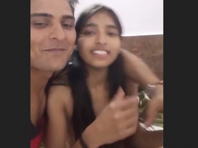 Young couple explores hotel room in steamy video