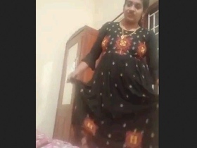 Busty bhabhi strips and teases with her perfect boobs and pussy