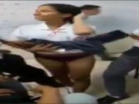Two Indian girls flaunt their hairy pussies in hot video