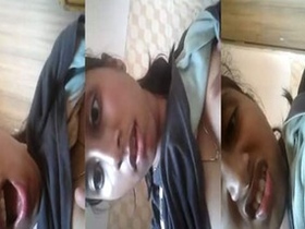 Indian teen flaunts her big boobs in a naughty solo video