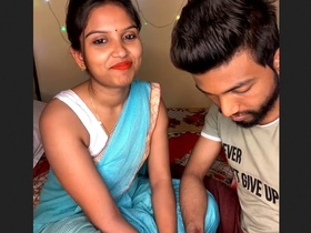 A young couple performs a sensual blowjob