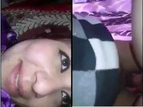 Boudi's big boobs and naughty behavior in nude video