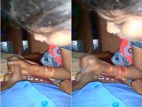 Desi bhabhi indulges in exclusive handjob and blowjob