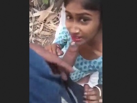 Bengali couple enjoys outdoor sex in a public park