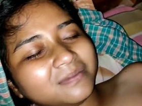 Cute girl with natural tits gets fucked hard