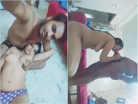 College girl's sensual blowjob and romance with her hubby