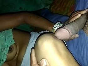 Bhabhi's big boobs and blowjob skills in action