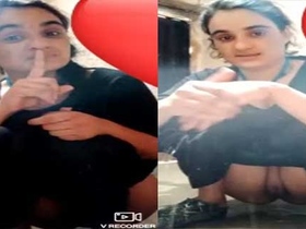 Pretty wife exposes her pussy and pees in front of the camera