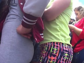 Watch as two babes in lycra tease and please in front of the camera