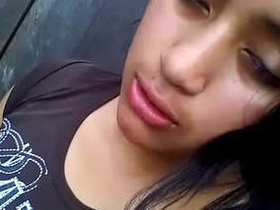 Young girl captures her nude body in a selfie video