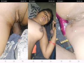 Desi village wife with small tits gets creampied by her husband