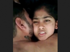 Cute girl gets painfully drills by her lover in a moaning session
