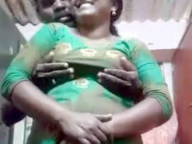 Desi babe from a small town pleasures herself with her father
