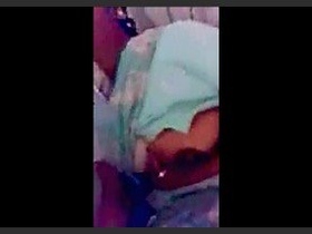A country guy has fun with his wife in his village