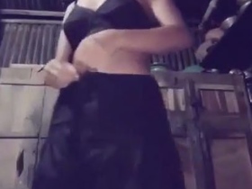 Young girl gets naughty in the village
