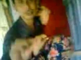 Muslim teen girl enjoys romantic outdoor encounter with her uncle