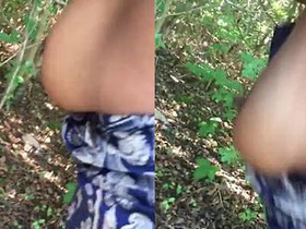 Busty Indian wife moans with pleasure during outdoor sex