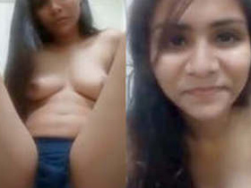 Cute desi girl gets hard and fingering herself