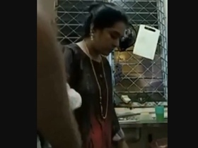 Mature uncle has sex with the maid in the kitchen