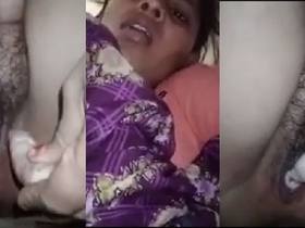 Hot Indian village girl pleasures herself with fingers
