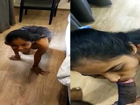 Dehatia's submissive lover enjoys giving her partner a deep blowjob