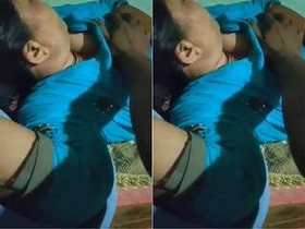 Desi bhabi's big boobs get squeezed by her husband