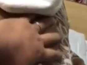 Indian grandma with huge breasts has a wild orgasm