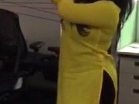 Chubby Indian MILF gets naughty at the office
