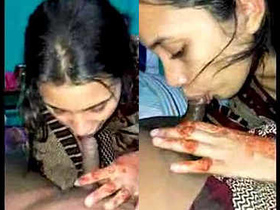 Desi babe masturbates and gives a blowjob in HD video