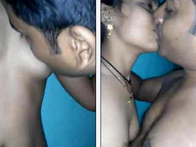 Desi girlfriend gives a sensual blowjob and boob job in HD