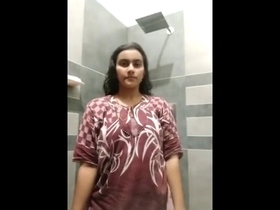 IRFANA, an Indian girl from Kerala, strips down to her lingerie