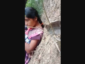 Desi wife gets wild in the village with outdoor sex