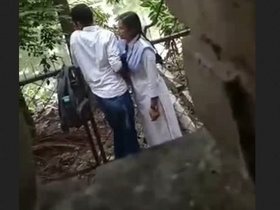 A young couple enjoys outdoor sex with oral and vaginal action