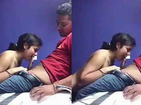 Desi girlfriend gives a sensual blowjob to her boyfriend