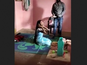 Bhabhi's lover satisfies her with passionate oral sex on the floor
