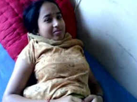Indian college girl masturbates with fingers and gets licked